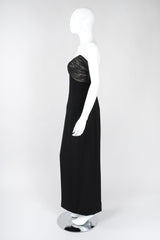 Strapless U-Neck Gown