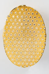 Vintage Neiman Marcus Gold Metal Floral Vanity Case Box Bag top at Recess Los Angeles