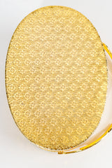 Vintage Neiman Marcus Gold Metal Floral Vanity Case Box Bag Bottom at Recess Los Angeles