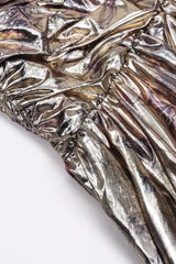 Recess Los Angeles Vintage Neiman Marcus Ruched Liquid Gold Lamé Gown