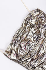 Recess Los Angeles Vintage Neiman Marcus Ruched Liquid Gold Lamé Gown