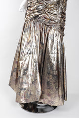 Recess Los Angeles Vintage Neiman Marcus Ruched Liquid Gold Lamé Gown