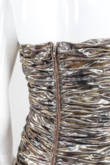 Recess Los Angeles Vintage Neiman Marcus Ruched Liquid Gold Lamé Gown