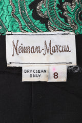 Recess Los Angeles Vintage Neiman Marcus Emerald Jeweled Brocade Peplum Jacket