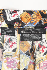 Recess Los Angele Designer Consignment Vintage Nicole Miller Giorgio Beverly Hills Print Pleated Wrap Skirt