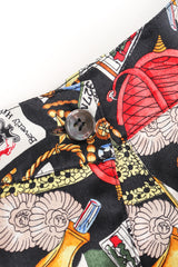 Recess Los Angele Designer Consignment Vintage Nicole Miller Giorgio Beverly Hills Print Pleated Wrap Skirt