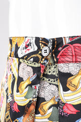 Recess Los Angele Designer Consignment Vintage Nicole Miller Giorgio Beverly Hills Print Pleated Wrap Skirt