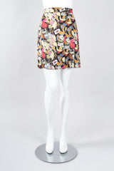 Recess Los Angele Designer Consignment Vintage Nicole Miller Giorgio Beverly Hills Print Pleated Wrap Skirt