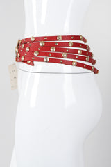 Recess Los Angeles Vintage Nitanova Medusa Medallion Leather Contour Strip Belt