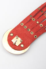 Recess Los Angeles Vintage Nitanova Medusa Medallion Leather Contour Strip Belt