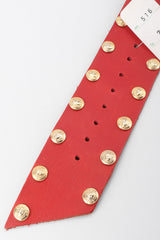 Recess Los Angeles Vintage Nitanova Medusa Medallion Leather Contour Strip Belt