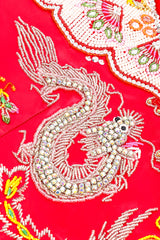 Embellished silk dragon jacket beaded details @recessla