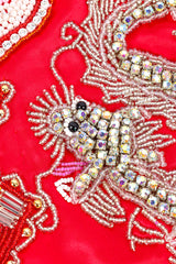 Embellished silk dragon jacket beaded details @recessla