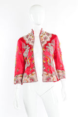 Embellished silk dragon jacket on mannequin @recessla