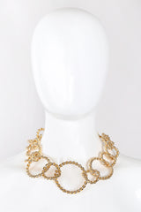 Recess Los Angeles Vintage Gold Twisted Rope Link Collar Necklace