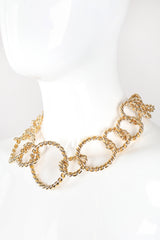 Recess Los Angeles Vintage Gold Twisted Rope Link Collar Necklace