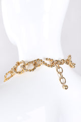 Recess Los Angeles Vintage Gold Twisted Rope Link Collar Necklace