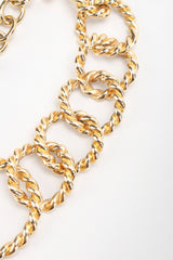 Recess Los Angeles Vintage Gold Twisted Rope Link Collar Necklace