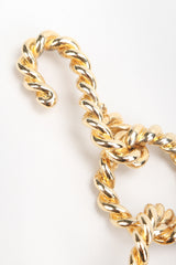 Recess Los Angeles Vintage Gold Twisted Rope Link Collar Necklace