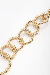 Recess Los Angeles Vintage Gold Twisted Rope Link Collar Necklace