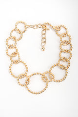 Recess Los Angeles Vintage Gold Twisted Rope Link Collar Necklace