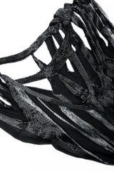 Vintage Asymmetrical Beaded Flame Cocktail Dress Bodice at Recess Los Angeles