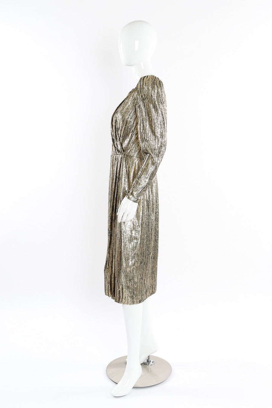 Metallic dress by Nolan Miller mannequin side @recessla