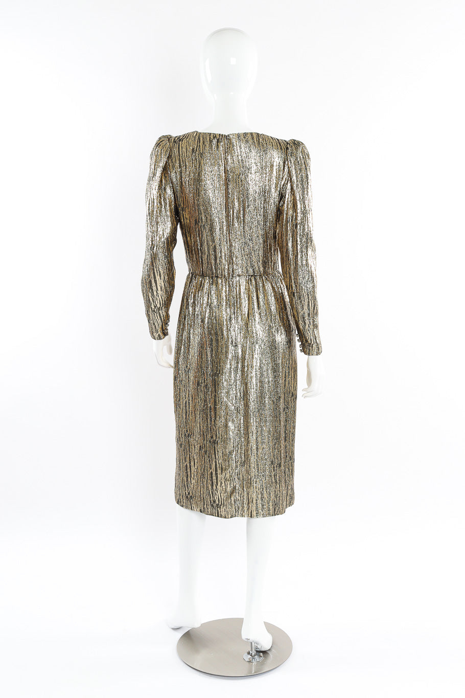 Metallic dress by Nolan Miller mannequin back @recessla