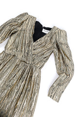 Metallic dress by Nolan Miller flat lay @recessla