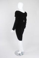 Recess Los Angeles Vintage OMO Norma Kamali Velvet Ruched Cocktail Dress