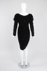 Recess Los Angeles Vintage OMO Norma Kamali Velvet Ruched Cocktail Dress