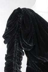 Recess Los Angeles Vintage OMO Norma Kamali Velvet Ruched Cocktail Dress