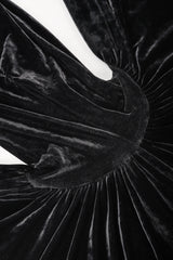 Recess Designer Consignment Vintage OMO Norma Kamali Stretch Velvet Circle Skirt Dance Dress Los Angeles Resale