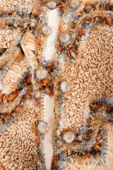 Vintage Norma Persian Lamb Fur Reversible Patchwork Jacket Fabric Texture at Recess