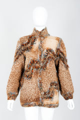 Vintage Norma Persian Lamb Fur Reversible Patchwork Jacket on Mannequin Front at Recess
