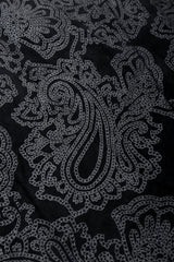 Vintage North Beach Leather Paisley Tuxedo Dress Fabric Detail at Recess