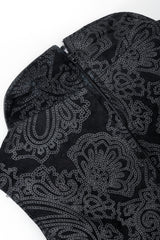 Vintage North Beach Leather Paisley Tuxedo Dress Zipper Detail at Recess