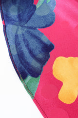 Vintage Oscar de la Renta Pleasant Floral Wrap Dress hemline detail @ Recess LA