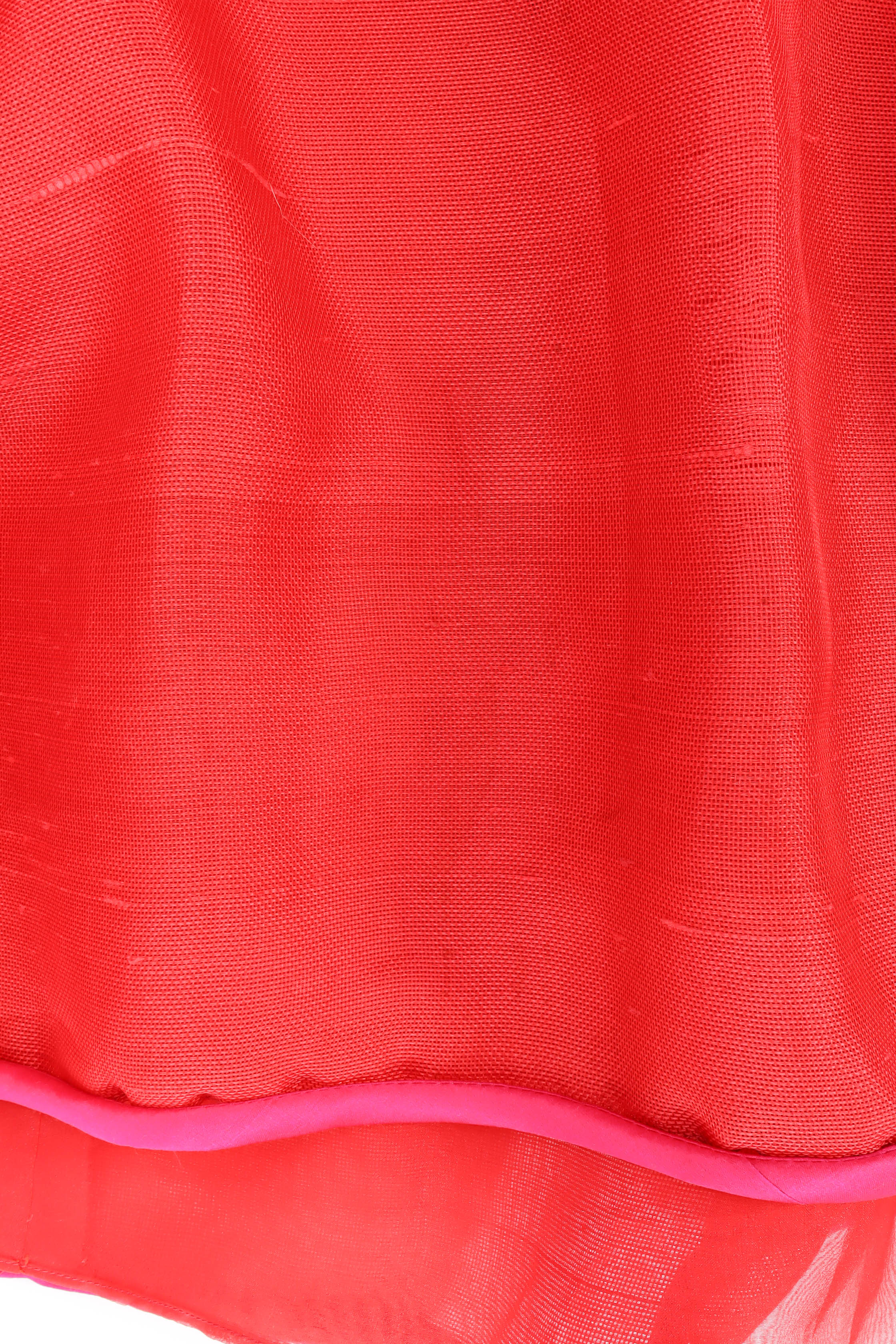 Vintage Oscar de la Renta Floral Top & Skirt Set mesh fabric skirt  @ Recess LA