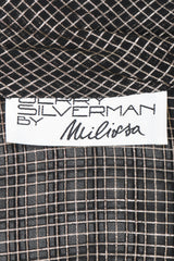 Recess Los Angeles Vintage Jerry SIlverman by Miliosa Gold Lamé Graph Check Bow Blouse