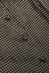 Recess Los Angeles Vintage Jerry SIlverman by Miliosa Gold Lamé Graph Check Bow Blouse