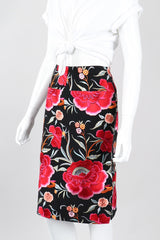 Recess Los Angeles Vintage OMO Norma Kamali Floral Embroidered Piano Skirt