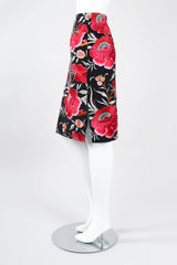 Recess Los Angeles Vintage OMO Norma Kamali Floral Embroidered Piano Skirt
