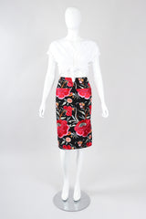 Recess Los Angeles Vintage OMO Norma Kamali Floral Embroidered Piano Skirt