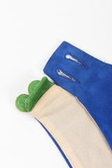 Recess Los Angeles Vintage OMO Norma Kamali Colorblock Patchwork Suede Shift Dress