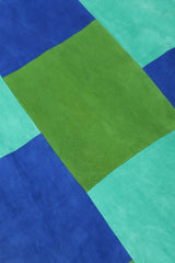 Recess Los Angeles Vintage OMO Norma Kamali Colorblock Patchwork Suede Shift Dress