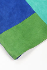 Recess Los Angeles Vintage OMO Norma Kamali Colorblock Patchwork Suede Shift Dress