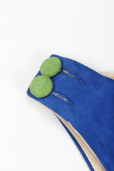 Recess Los Angeles Vintage OMO Norma Kamali Colorblock Patchwork Suede Shift Dress