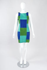 Recess Los Angeles Vintage OMO Norma Kamali Colorblock Patchwork Suede Shift Dress