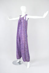 Recess Los Angeles Vintage Orients Exclusive Indian Batik Tie-Strap Onesie Jumpsuit Jumper Playsuit